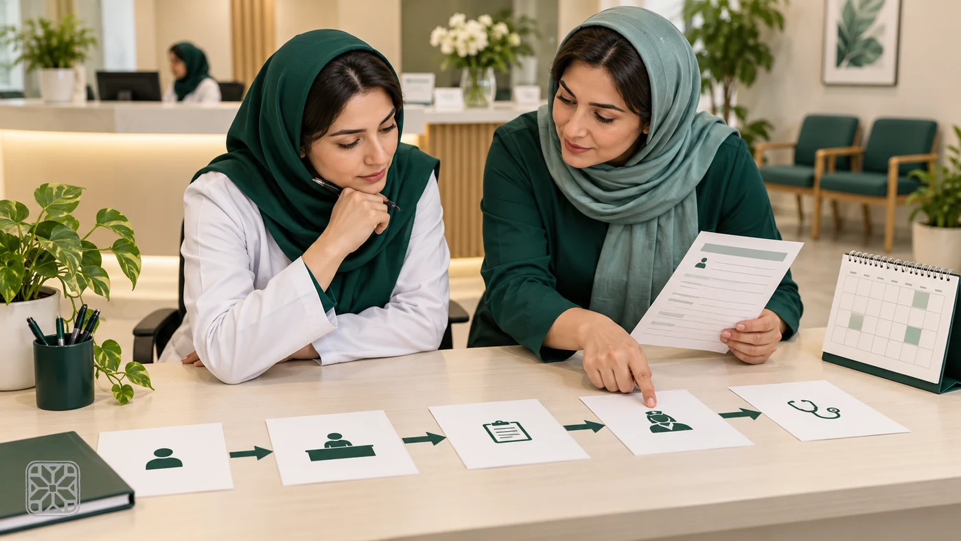 بررسی مشترک فرایند پذیرش و چیدن مراحل آن روی کارتهای ساده